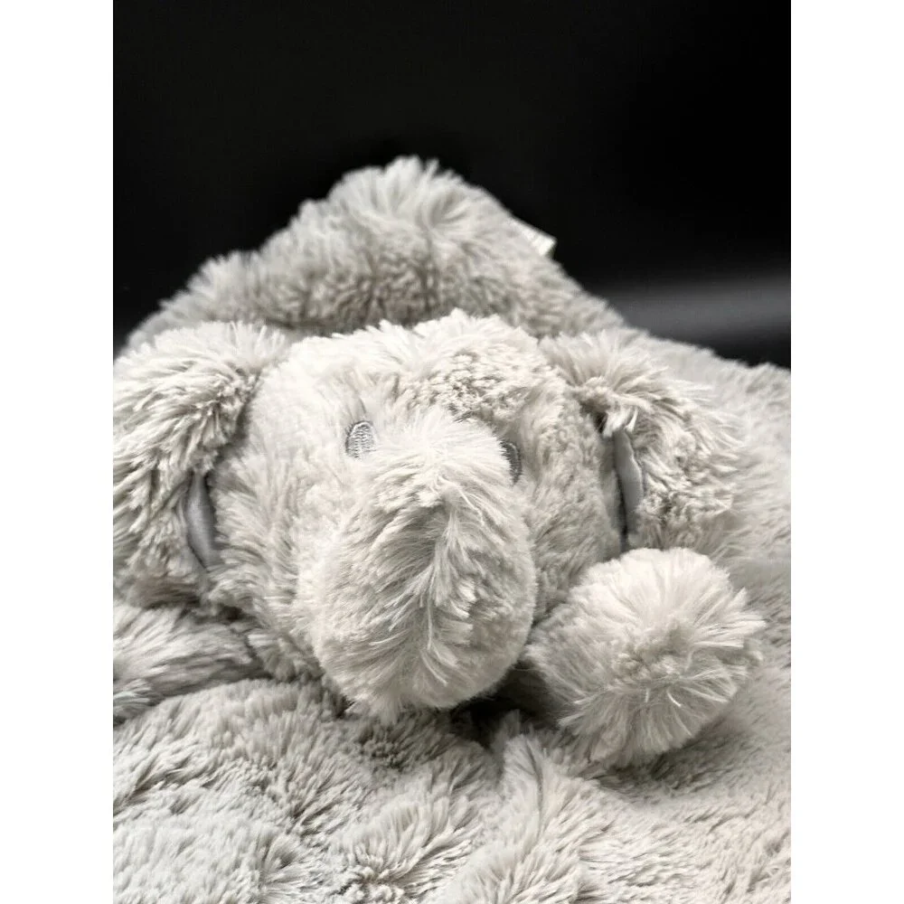 Kellytoy Elephant Security Blanket Grey Plush Baby Lovey Rattle‎ Toy Embroider-2